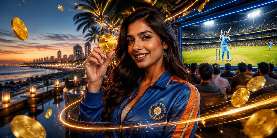 User logging into online gaming platform with cricket theme