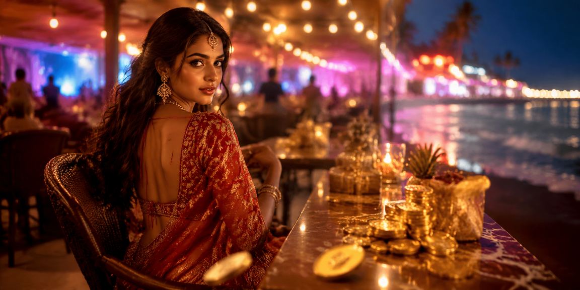 Indian woman making a secure deposit using mobile payment app